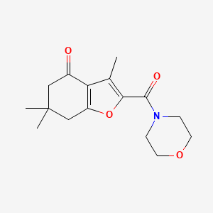 molecular formula C16H21NO4 B5728813 3,6,6-trimethyl-2-(4-morpholinylcarbonyl)-6,7-dihydro-1-benzofuran-4(5H)-one 