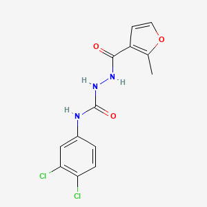 molecular formula C13H11Cl2N3O3 B5728824 N-(3,4-dichlorophenyl)-2-(2-methyl-3-furoyl)hydrazinecarboxamide 
