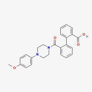 molecular formula C25H24N2O4 B5728841 2'-{[4-(4-methoxyphenyl)piperazin-1-yl]carbonyl}biphenyl-2-carboxylic acid 