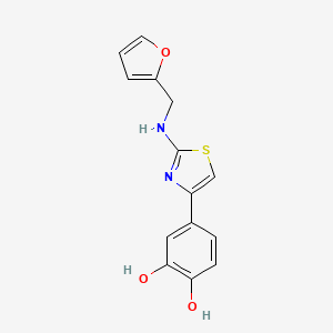 molecular formula C14H12N2O3S B5728850 4-{2-[(2-furylmethyl)amino]-1,3-thiazol-4-yl}-1,2-benzenediol 