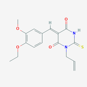 molecular formula C17H18N2O4S B5728853 1-allyl-5-(4-ethoxy-3-methoxybenzylidene)-2-thioxodihydro-4,6(1H,5H)-pyrimidinedione 