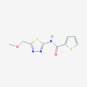 molecular formula C9H9N3O2S2 B5728871 N-[5-(methoxymethyl)-1,3,4-thiadiazol-2-yl]-2-thiophenecarboxamide 