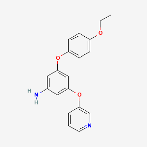 molecular formula C19H18N2O3 B5728890 3-(4-ethoxyphenoxy)-5-(3-pyridinyloxy)aniline 