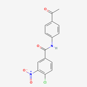 molecular formula C15H11ClN2O4 B5728899 N-(4-acetylphenyl)-4-chloro-3-nitrobenzamide 