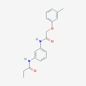 molecular formula C18H20N2O3 B5728902 N-(3-{[2-(3-methylphenoxy)acetyl]amino}phenyl)propanamide 