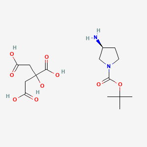 molecular formula C15H26N2O9 B572894 (R)-3-Amino-1-n-boc-pyrrolidinecitrate CAS No. 1217651-98-3