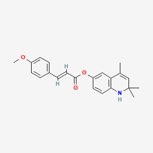 molecular formula C22H23NO3 B5728948 2,2,4-trimethyl-1,2-dihydro-6-quinolinyl 3-(4-methoxyphenyl)acrylate 