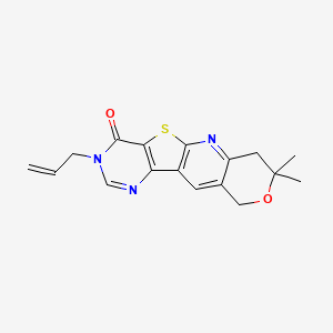 molecular formula C17H17N3O2S B5728960 3-allyl-8,8-dimethyl-7,10-dihydro-8H-pyrano[3'',4'':5',6']pyrido[3',2':4,5]thieno[3,2-d]pyrimidin-4(3H)-one 