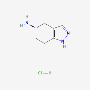 molecular formula C7H12ClN3 B572899 (S)-4,5,6,7-四氢-1H-吲唑-5-胺盐酸盐 CAS No. 1263078-06-3