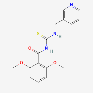 molecular formula C16H17N3O3S B5729008 2,6-dimethoxy-N-{[(3-pyridinylmethyl)amino]carbonothioyl}benzamide 