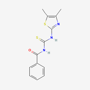 molecular formula C13H13N3OS2 B5729020 N-{[(4,5-dimethyl-1,3-thiazol-2-yl)amino]carbonothioyl}benzamide 