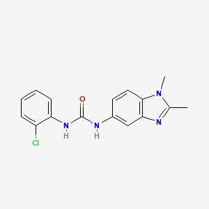 molecular formula C16H15ClN4O B5729021 N-(2-chlorophenyl)-N'-(1,2-dimethyl-1H-benzimidazol-5-yl)urea 