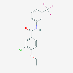 molecular formula C16H13ClF3NO2 B5729035 3-chloro-4-ethoxy-N-[3-(trifluoromethyl)phenyl]benzamide 