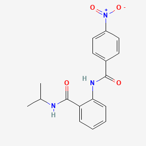 molecular formula C17H17N3O4 B5729050 N-isopropyl-2-[(4-nitrobenzoyl)amino]benzamide 
