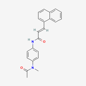 molecular formula C22H20N2O2 B5729058 N-{4-[acetyl(methyl)amino]phenyl}-3-(1-naphthyl)acrylamide 