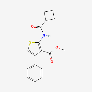 molecular formula C17H17NO3S B5729077 methyl 2-[(cyclobutylcarbonyl)amino]-4-phenyl-3-thiophenecarboxylate 