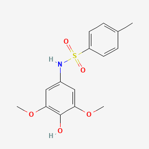 molecular formula C15H17NO5S B5729080 N-(4-hydroxy-3,5-dimethoxyphenyl)-4-methylbenzenesulfonamide 