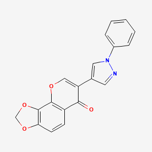molecular formula C19H12N2O4 B5729116 7-(1-phenyl-1H-pyrazol-4-yl)-6H-[1,3]dioxolo[4,5-h]chromen-6-one 