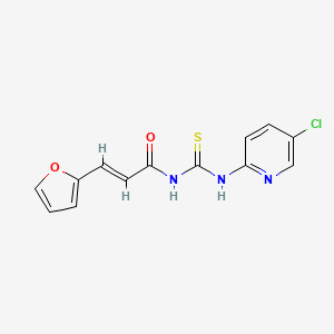 molecular formula C13H10ClN3O2S B5729117 N-{[(5-chloro-2-pyridinyl)amino]carbonothioyl}-3-(2-furyl)acrylamide 