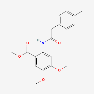 molecular formula C19H21NO5 B5729122 methyl 4,5-dimethoxy-2-{[(4-methylphenyl)acetyl]amino}benzoate 