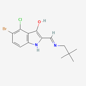 5-bromo-4-chloro-2-{[(2,2-dimethylpropyl)amino]methylene}-1,2-dihydro-3H-indol-3-one