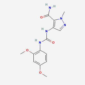 molecular formula C14H17N5O4 B5729141 4-({[(2,4-dimethoxyphenyl)amino]carbonyl}amino)-1-methyl-1H-pyrazole-5-carboxamide 