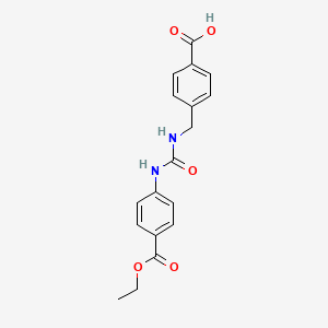 molecular formula C18H18N2O5 B5729151 4-{[({[4-(ethoxycarbonyl)phenyl]amino}carbonyl)amino]methyl}benzoic acid 