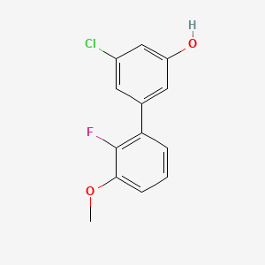 molecular formula C13H10ClFO2 B572916 3-Chloro-5-(2-fluoro-3-methoxyphenyl)phenol CAS No. 1261920-31-3
