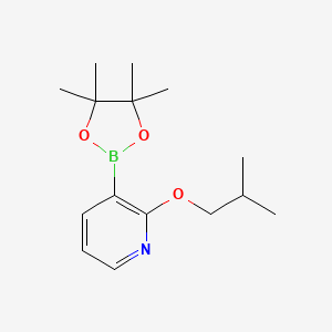 molecular formula C15H24BNO3 B572918 2-异丁氧基-3-(4,4,5,5-四甲基-1,3,2-二氧杂环戊二烷基)吡啶 CAS No. 1357397-80-8