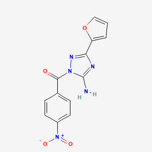 molecular formula C13H9N5O4 B5729202 3-(2-furyl)-1-(4-nitrobenzoyl)-1H-1,2,4-triazol-5-amine 