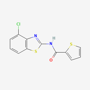 molecular formula C12H7ClN2OS2 B5729205 N-(4-chloro-1,3-benzothiazol-2-yl)-2-thiophenecarboxamide 