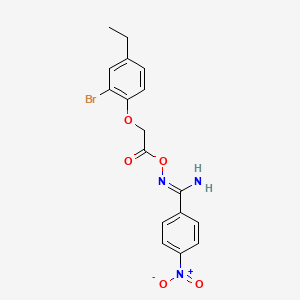 N'-{[(2-bromo-4-ethylphenoxy)acetyl]oxy}-4-nitrobenzenecarboximidamide