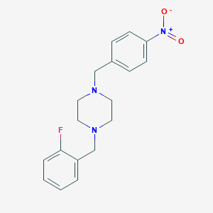 1-(2-fluorobenzyl)-4-(4-nitrobenzyl)piperazine