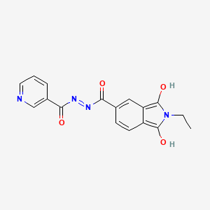 molecular formula C17H14N4O4 B5729258 2-ethyl-1,3-dioxo-N'-(3-pyridinylcarbonyl)-5-isoindolinecarbohydrazide 