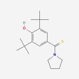 molecular formula C19H29NOS B5729279 2,6-di-tert-butyl-4-(1-pyrrolidinylcarbonothioyl)phenol 