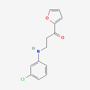 molecular formula C13H12ClNO2 B5729322 3-[(3-chlorophenyl)amino]-1-(2-furyl)-1-propanone 
