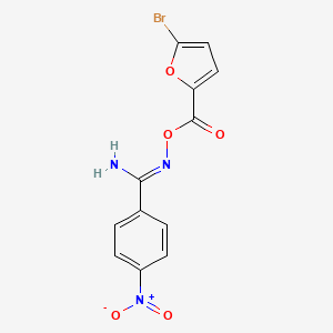 molecular formula C12H8BrN3O5 B5729362 N'-[(5-bromo-2-furoyl)oxy]-4-nitrobenzenecarboximidamide 