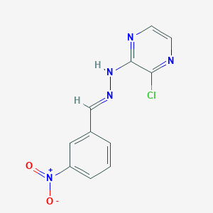 molecular formula C11H8ClN5O2 B5729376 3-nitrobenzaldehyde (3-chloro-2-pyrazinyl)hydrazone 
