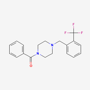 molecular formula C19H19F3N2O B5729382 1-benzoyl-4-[2-(trifluoromethyl)benzyl]piperazine 