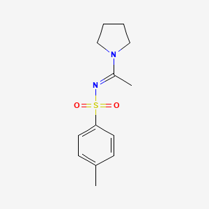 molecular formula C13H18N2O2S B5729393 4-methyl-N-[1-(1-pyrrolidinyl)ethylidene]benzenesulfonamide 