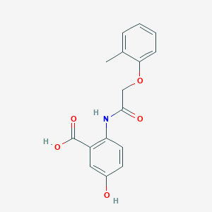 molecular formula C16H15NO5 B5729404 5-hydroxy-2-{[(2-methylphenoxy)acetyl]amino}benzoic acid 