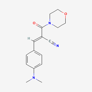 molecular formula C16H19N3O2 B5729425 3-[4-(dimethylamino)phenyl]-2-(4-morpholinylcarbonyl)acrylonitrile 