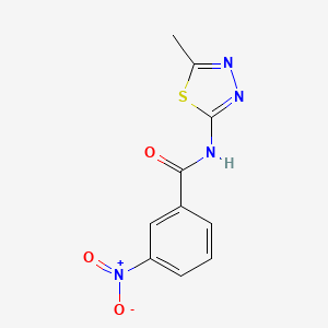 molecular formula C10H8N4O3S B5729461 N-(5-methyl-1,3,4-thiadiazol-2-yl)-3-nitrobenzamide 