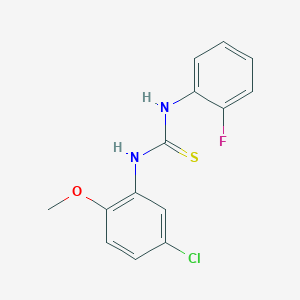 molecular formula C14H12ClFN2OS B5729470 N-(5-chloro-2-methoxyphenyl)-N'-(2-fluorophenyl)thiourea 