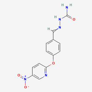 molecular formula C13H11N5O4 B5729490 4-[(5-nitro-2-pyridinyl)oxy]benzaldehyde semicarbazone 