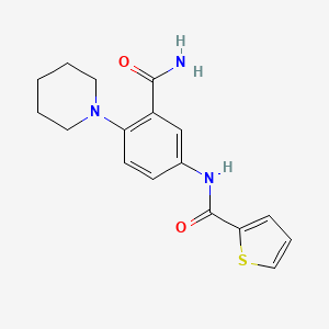 molecular formula C17H19N3O2S B5729513 N-[3-(aminocarbonyl)-4-(1-piperidinyl)phenyl]-2-thiophenecarboxamide 