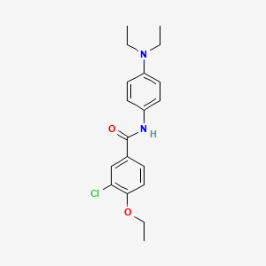 molecular formula C19H23ClN2O2 B5729520 3-chloro-N-[4-(diethylamino)phenyl]-4-ethoxybenzamide 