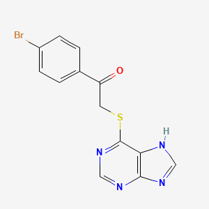 molecular formula C13H9BrN4OS B5729542 1-(4-bromophenyl)-2-(7H-purin-6-ylthio)ethanone 