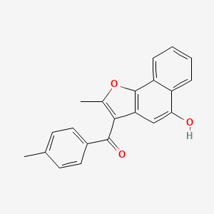 molecular formula C21H16O3 B5729558 (5-hydroxy-2-methylnaphtho[1,2-b]furan-3-yl)(4-methylphenyl)methanone 