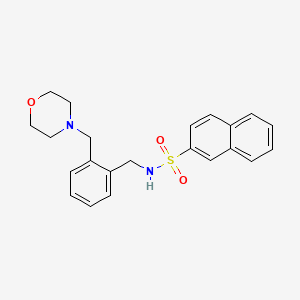 molecular formula C22H24N2O3S B5729562 N-[2-(4-morpholinylmethyl)benzyl]-2-naphthalenesulfonamide 